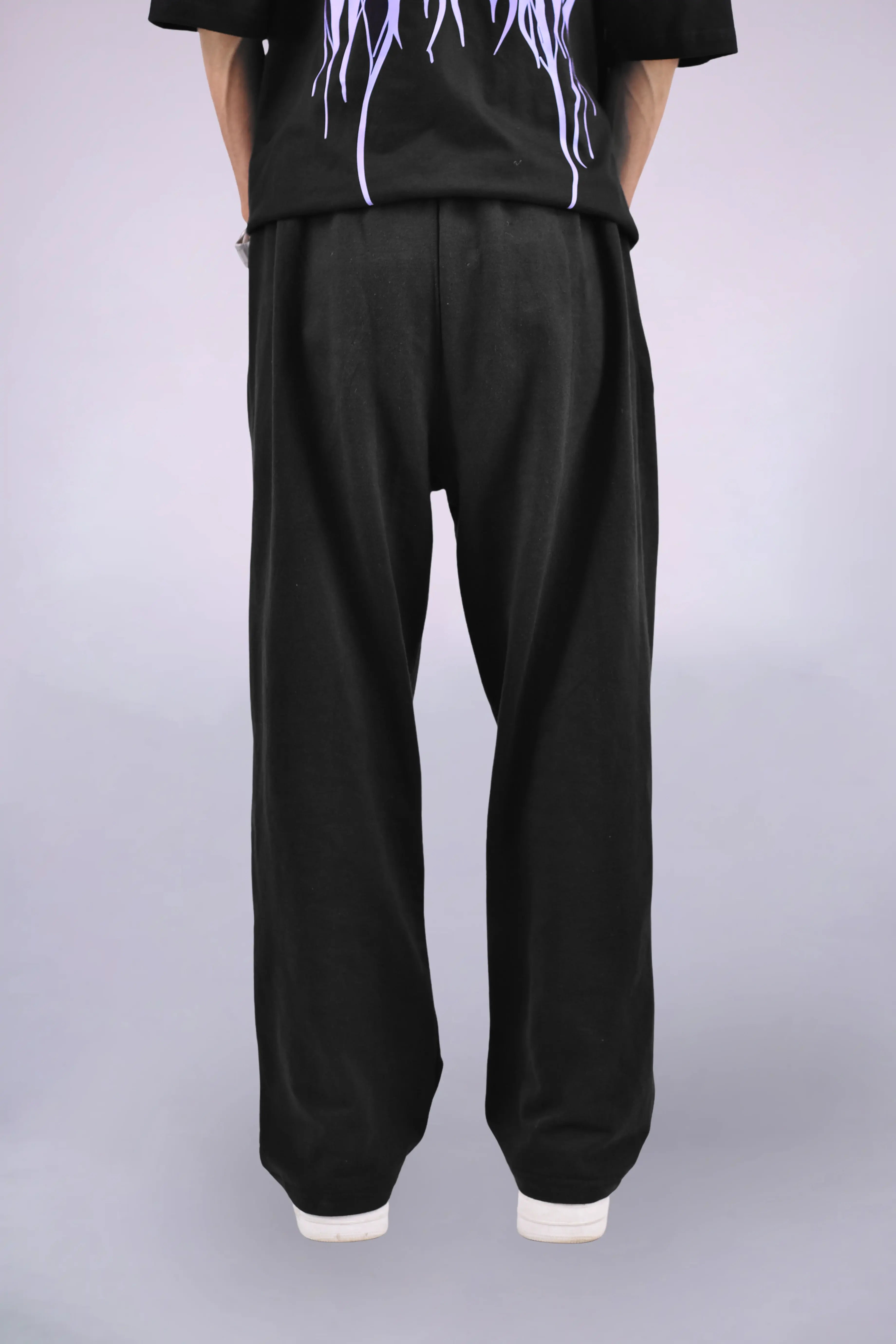 Black Pleated Formal Trousers for Men