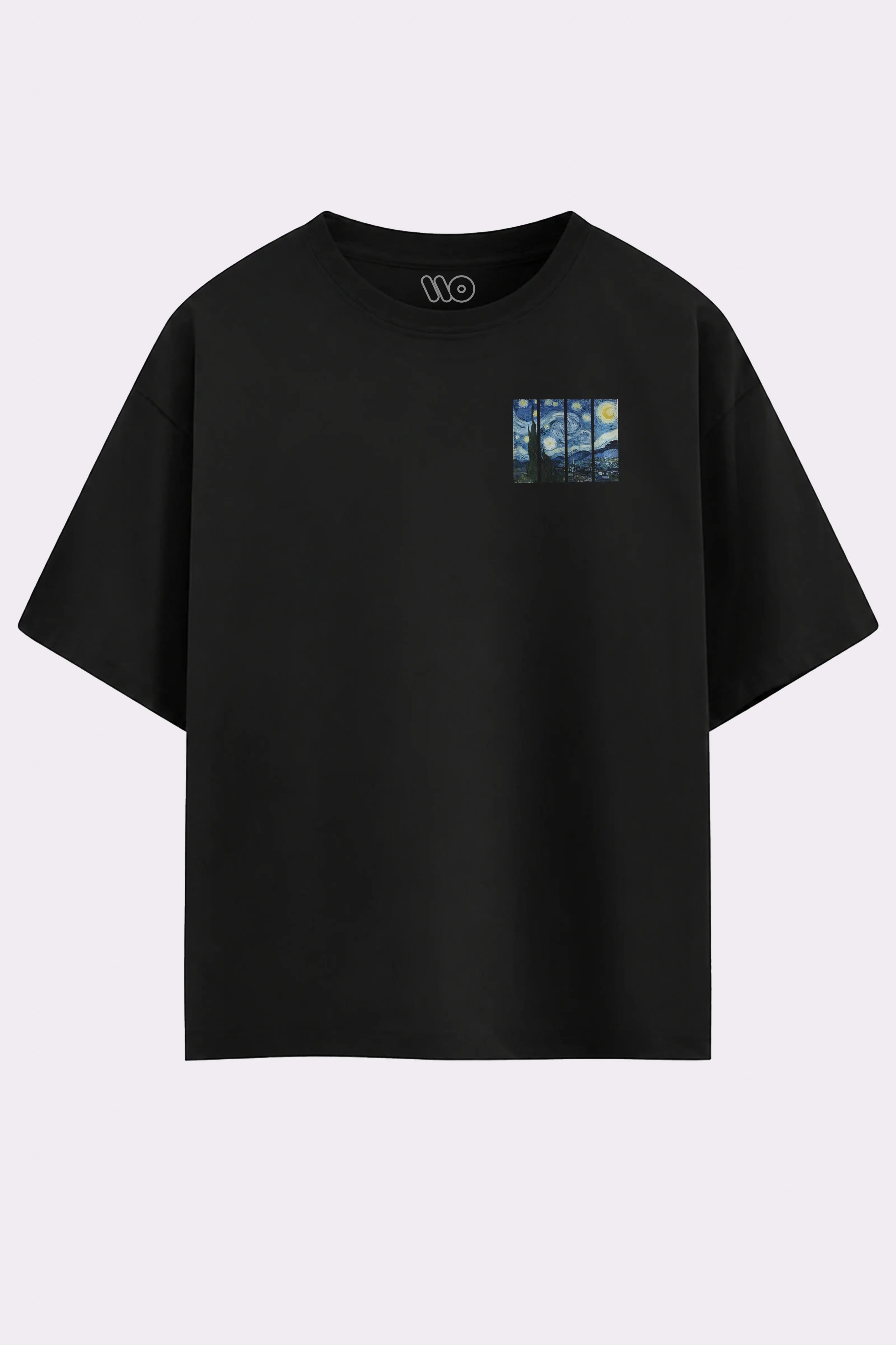 Starry Night Graphic Black T-Shirt