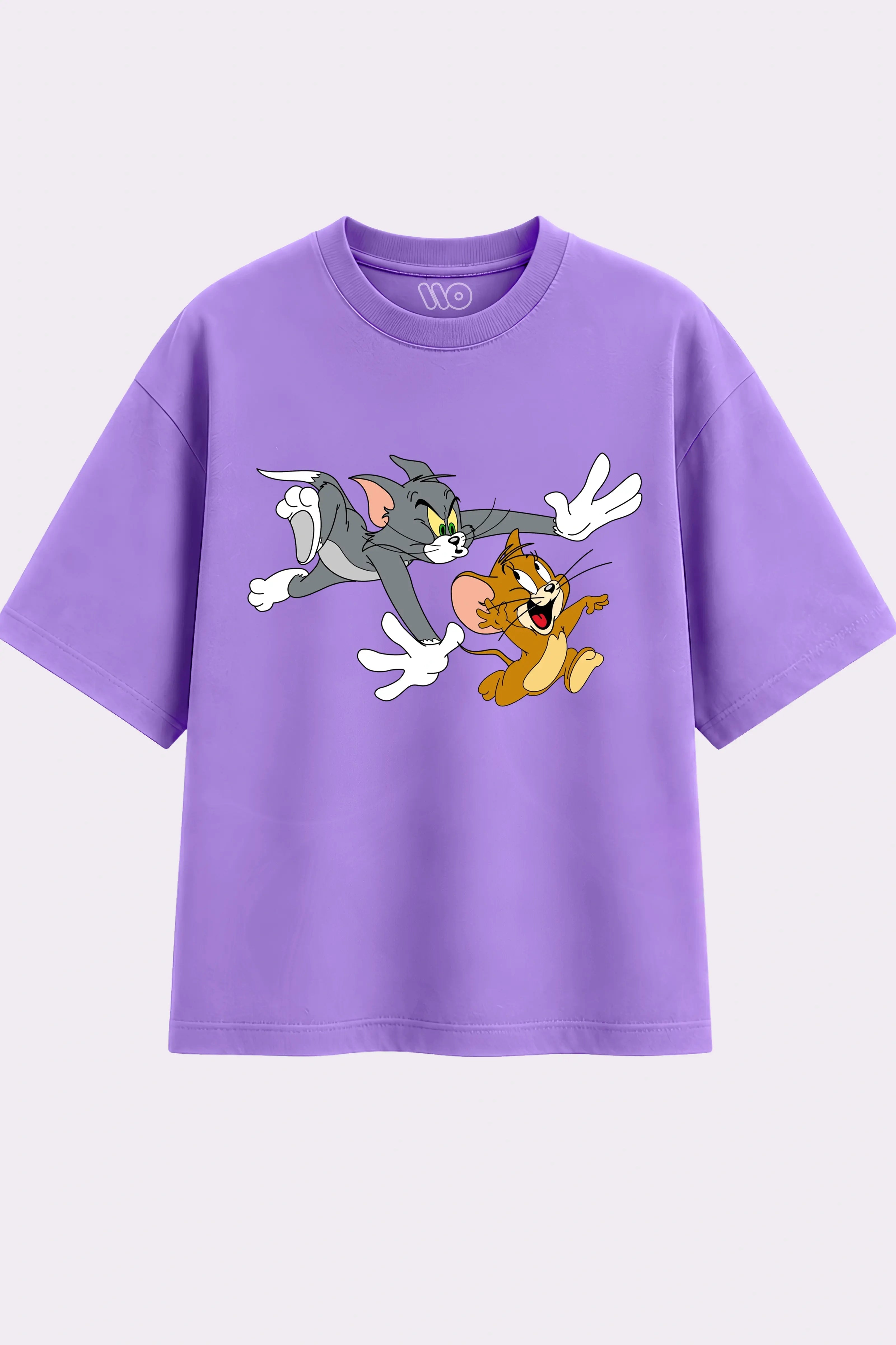 Tom and Jerry Oversized Purple T-Shirt