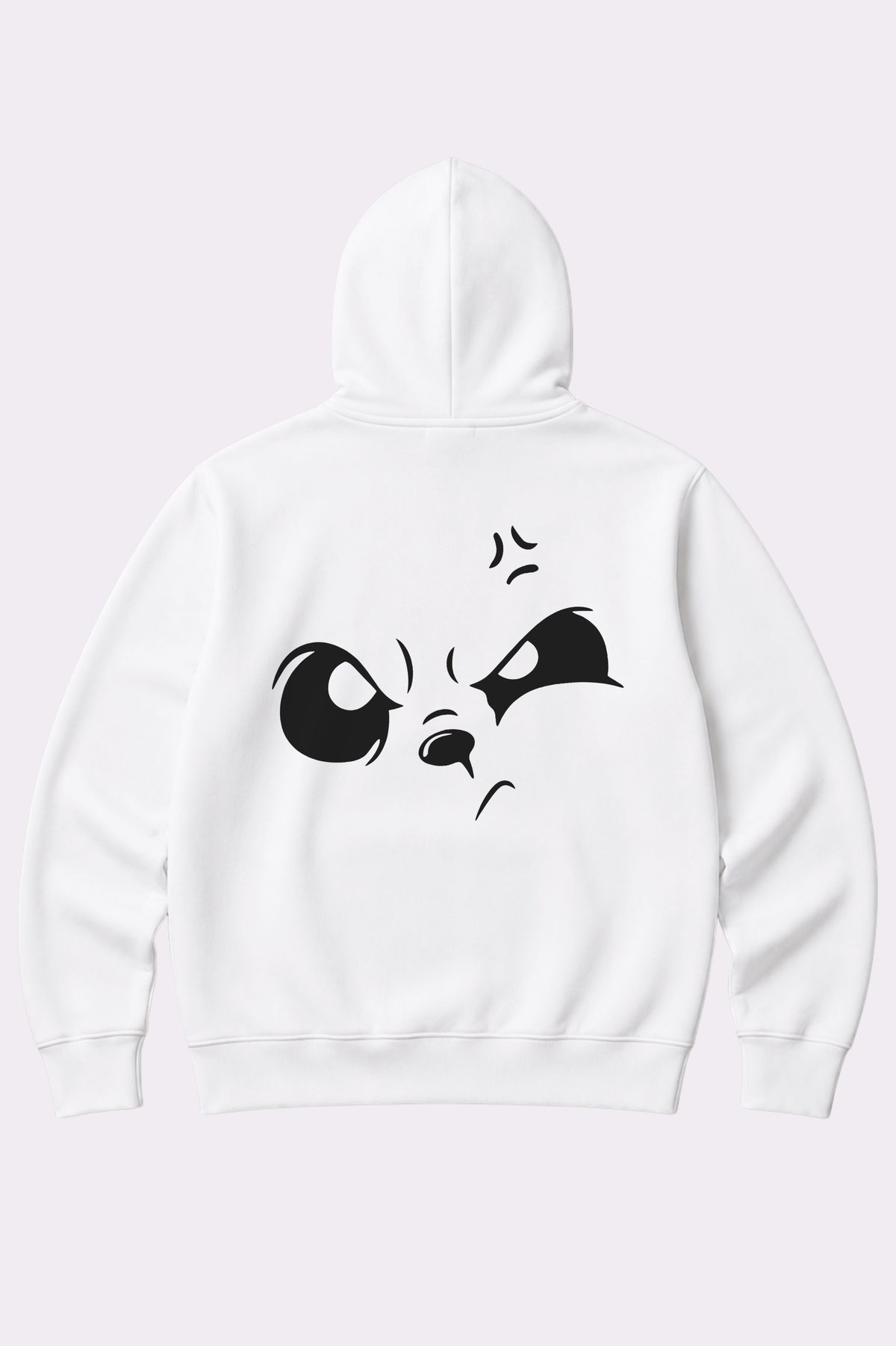 Grumpy Face White Teen Hoodie