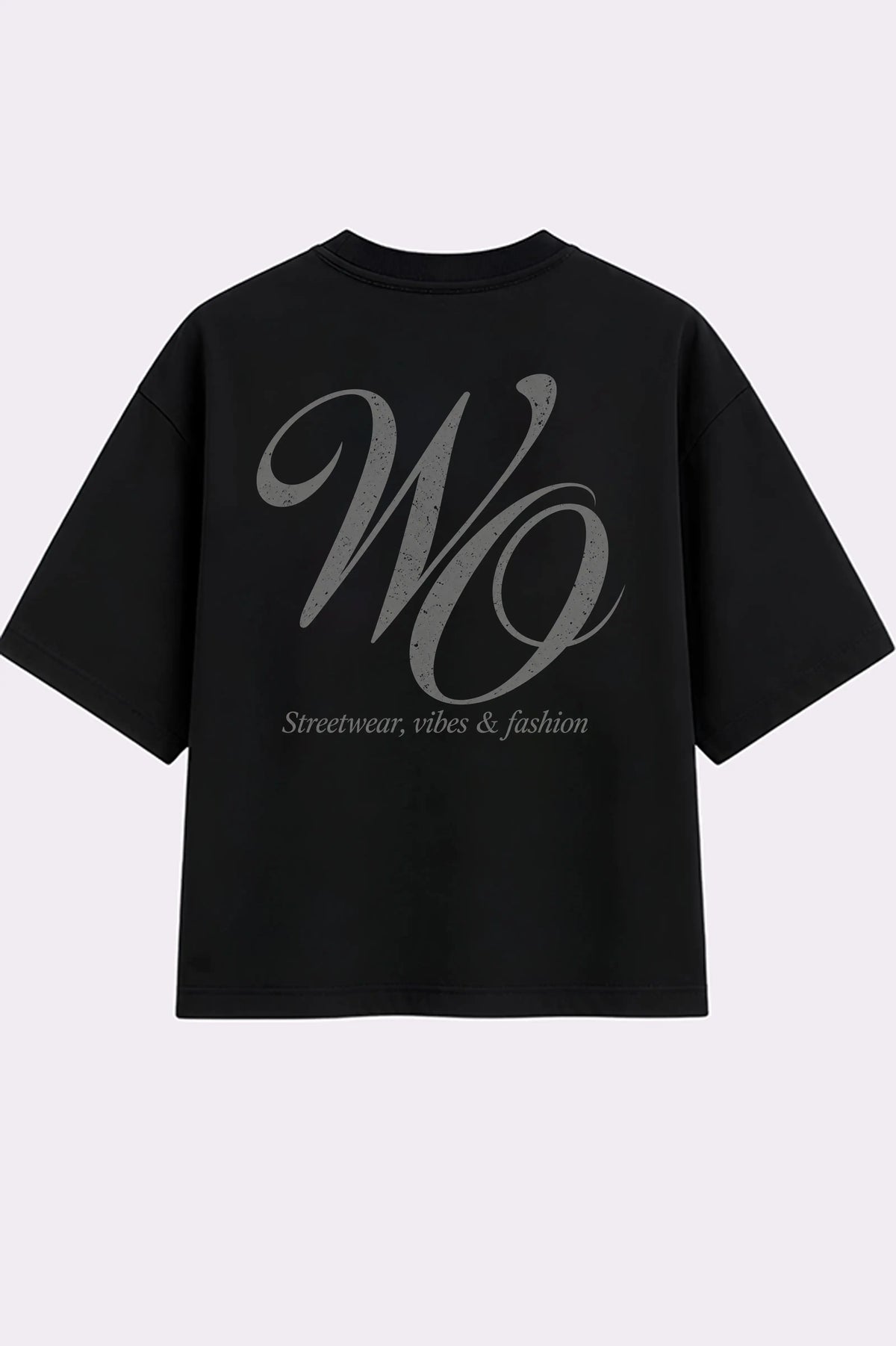 Vibes Black Oversized Streetwear T-Shirt