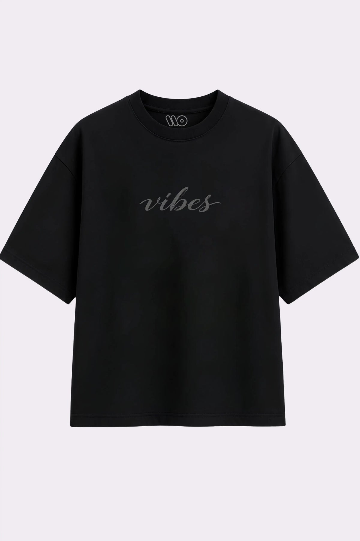 Vibes Black Oversized Streetwear T-Shirt