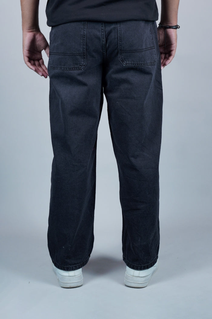 Black Graffiti Baggy Jeans