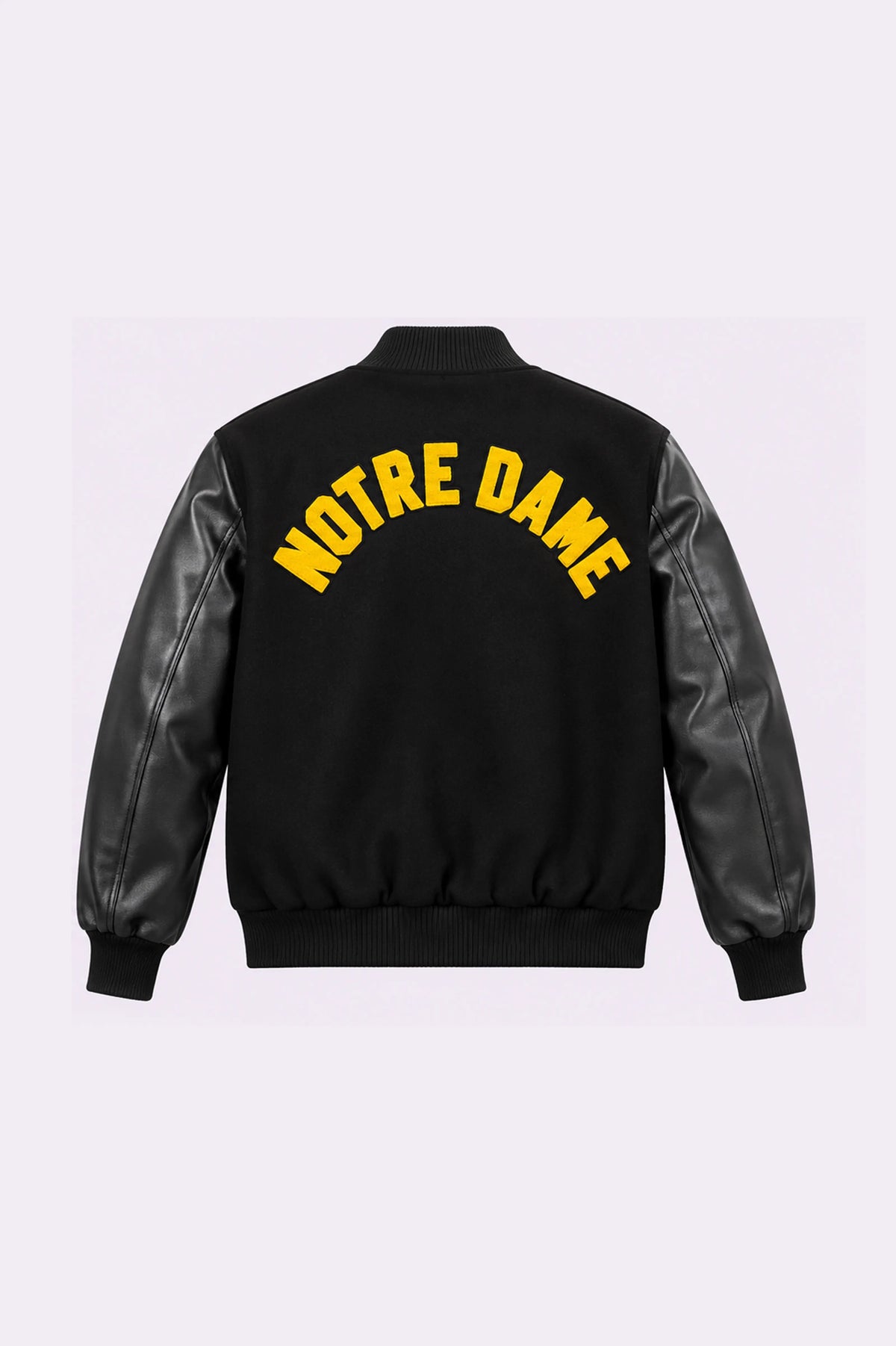 Irish Black Varsity Bomber Jacket