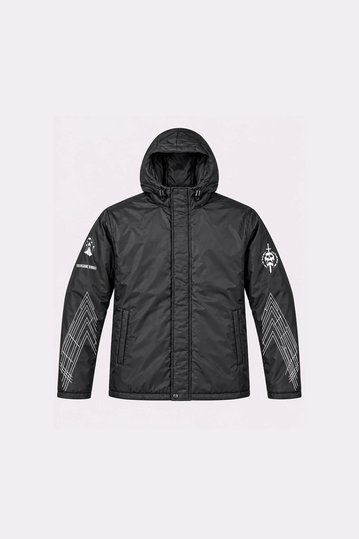 Black Cotton Hooded Jacket