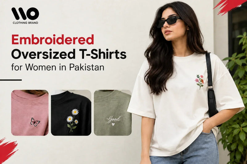 Embroidered Oversized T-Shirts for Women in Pakistan