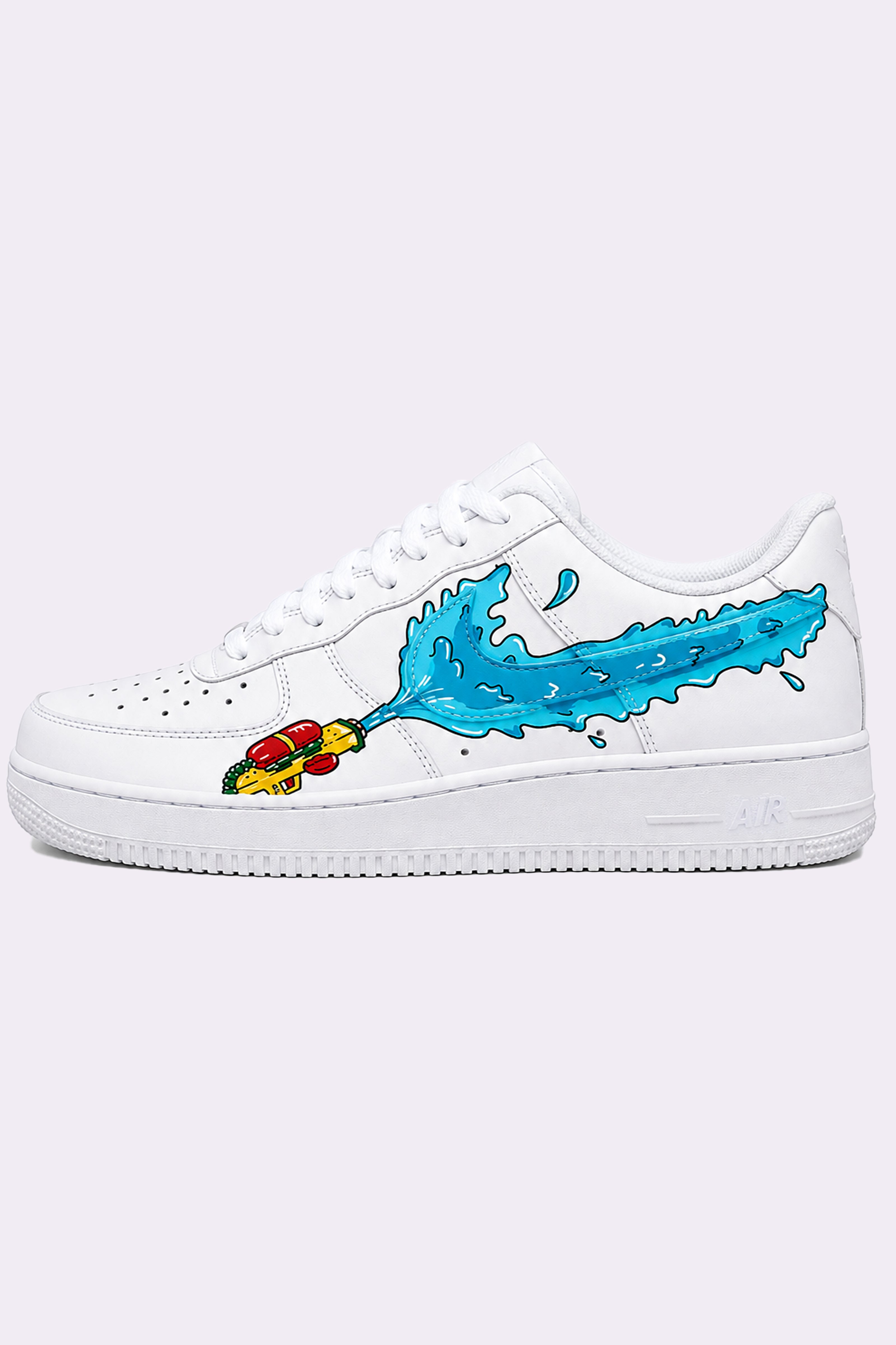 Hand Painted Water Gun AF1 Sneakers