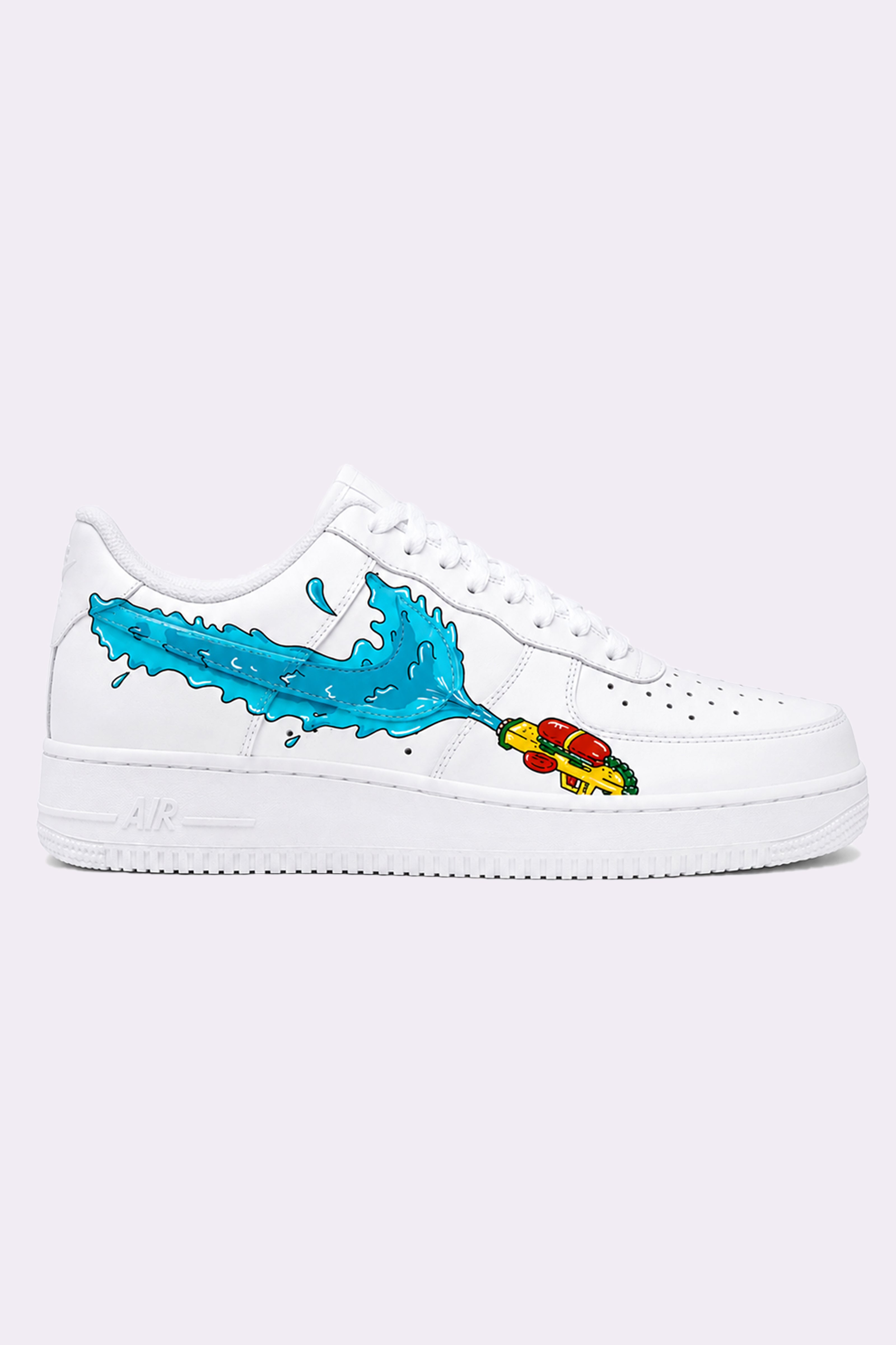Hand Painted Water Gun AF1 Sneakers