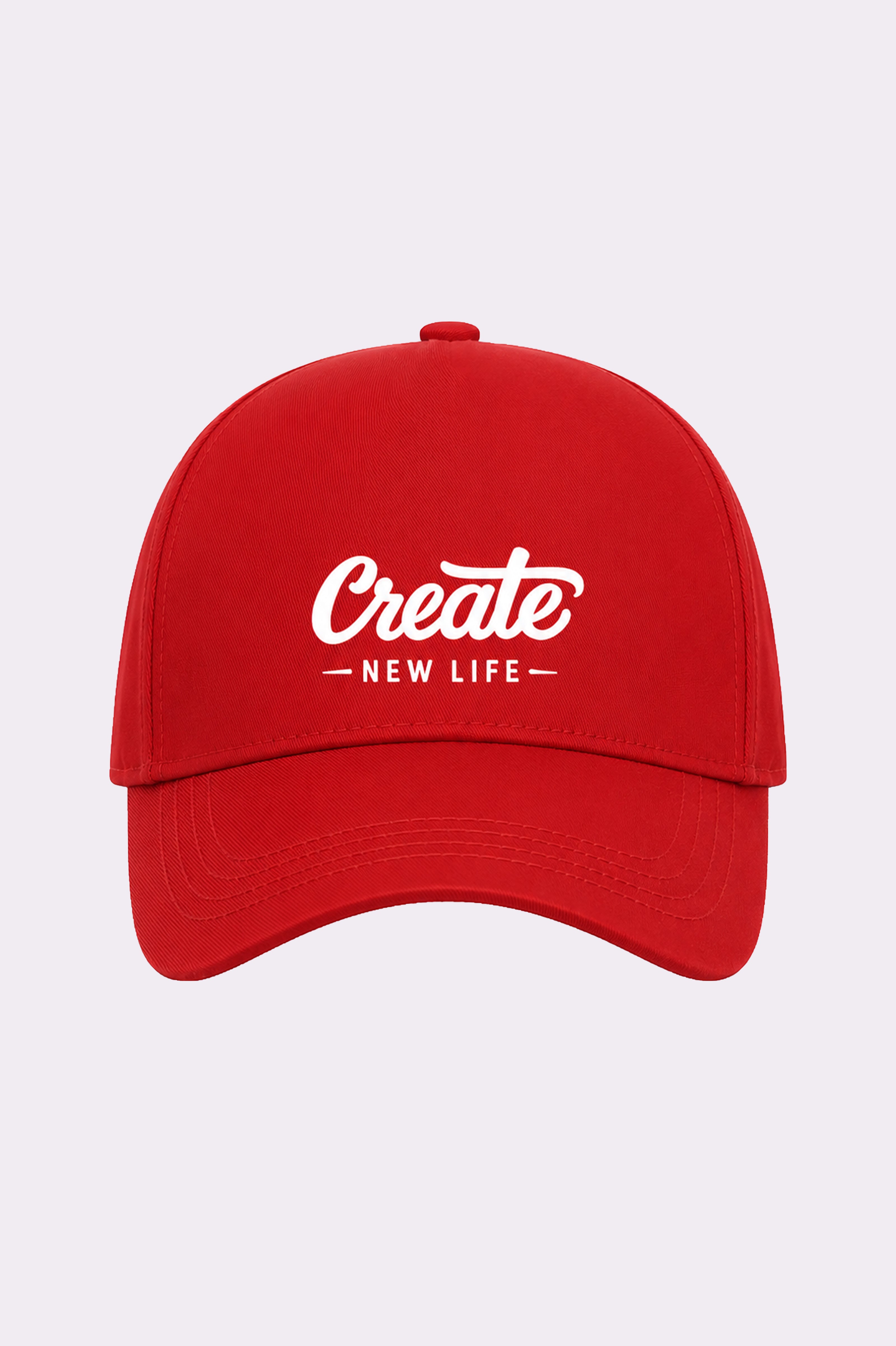 Create New Life Red Embroidered Cap