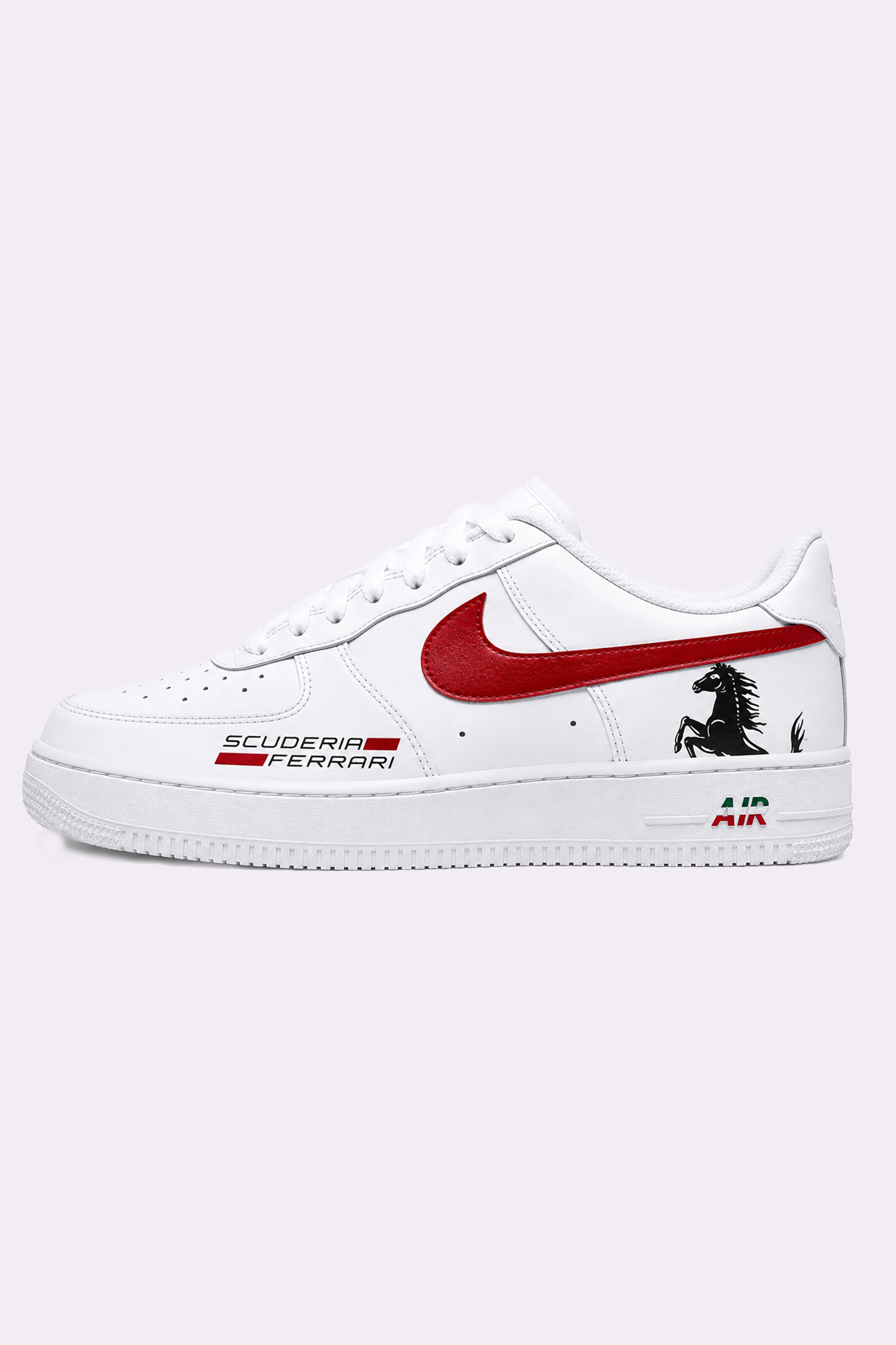 Ferrari Scuderia Hand-Painted AF1 Sneakers