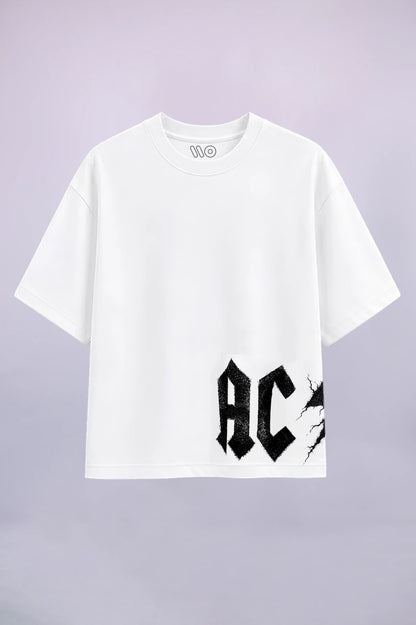 AC/DC White Oversized T-Shirt