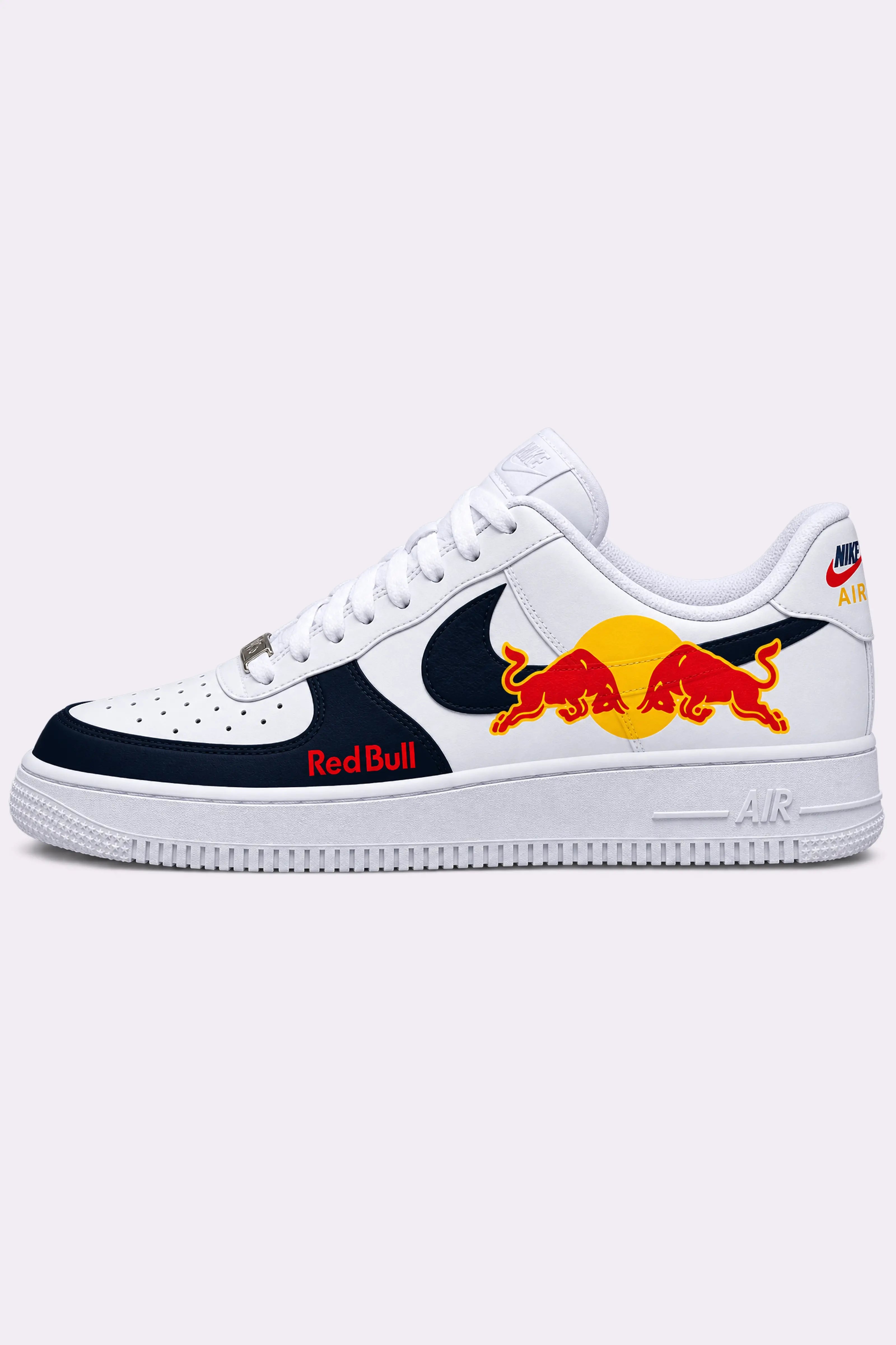 Red Bull Navy Blue Stripe AF1 Sneakers