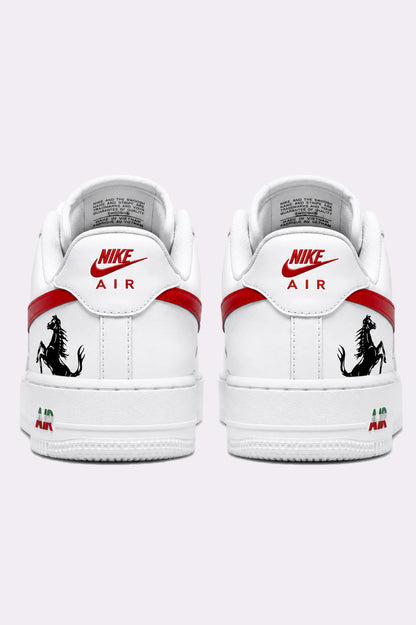 Ferrari Scuderia Hand-Painted AF1 Sneakers