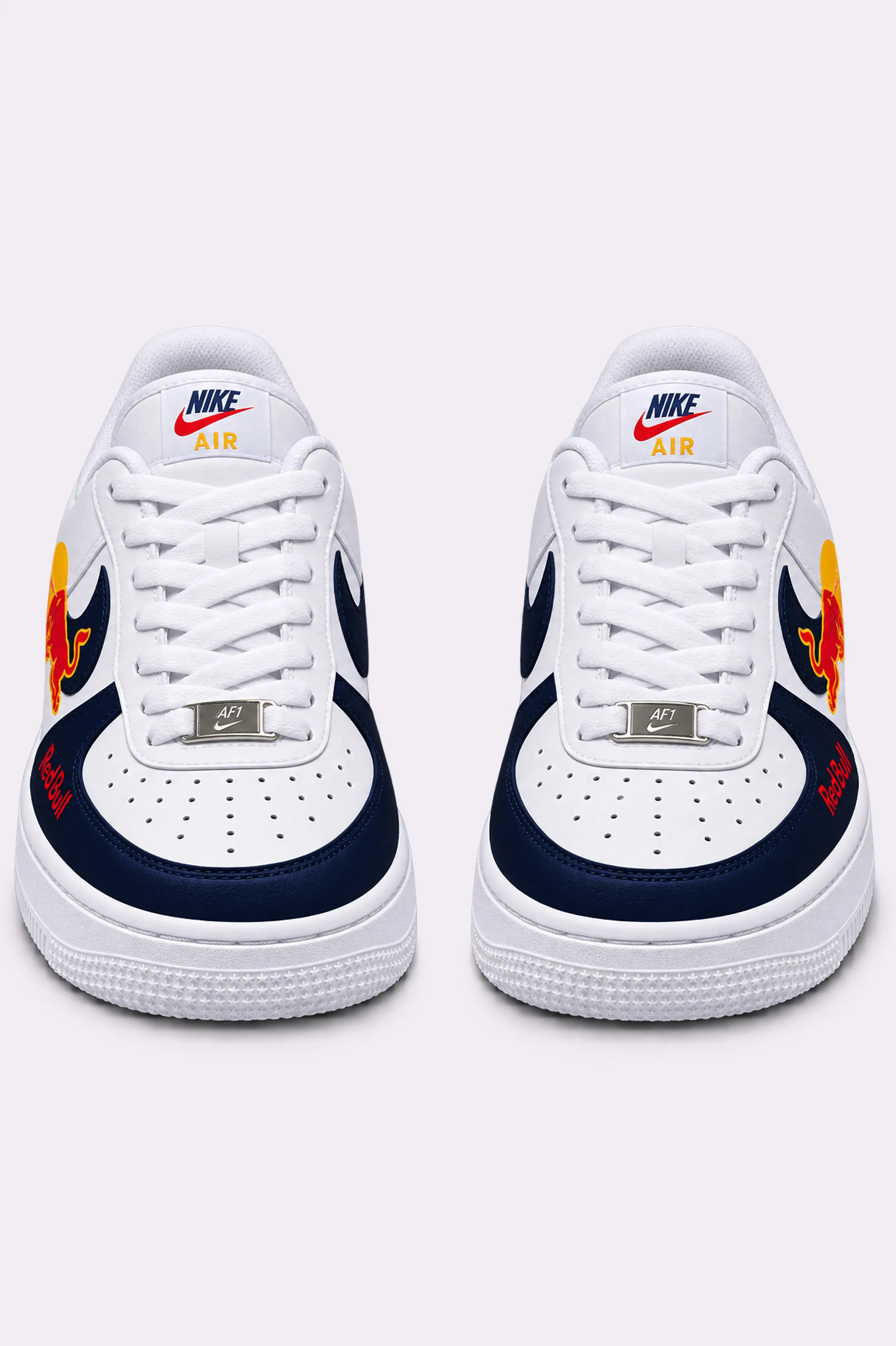 Red Bull Navy Blue Stripe AF1 Sneakers