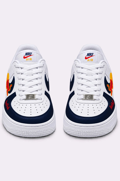 Red Bull Navy Blue Stripe AF1 Sneakers