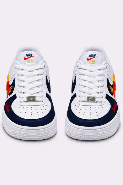 Red Bull Navy Blue Stripe AF1 Sneakers