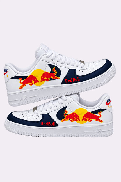 Red Bull Navy Blue Stripe AF1 Sneakers