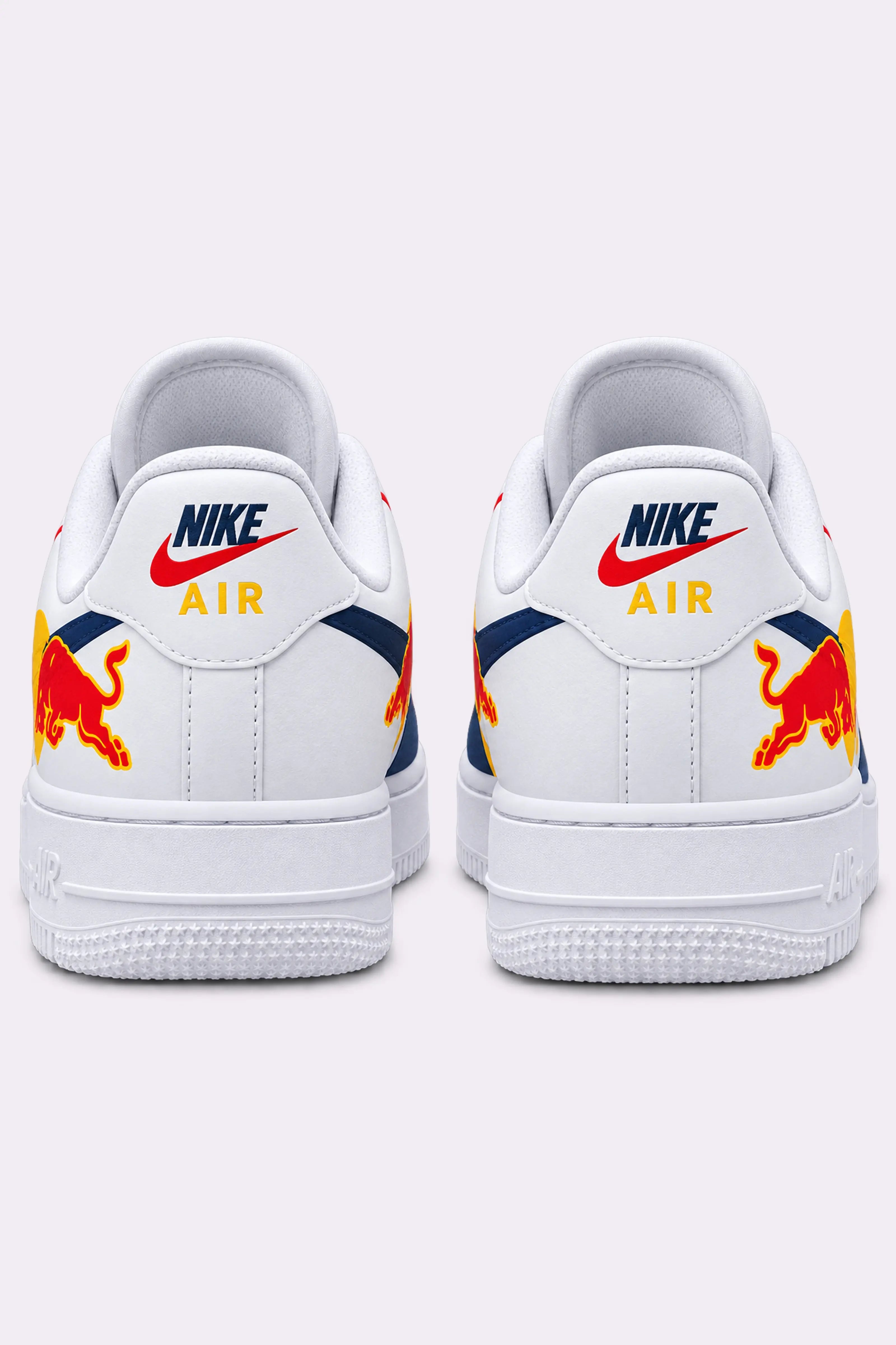 Red Bull Navy Blue Stripe AF1 Sneakers
