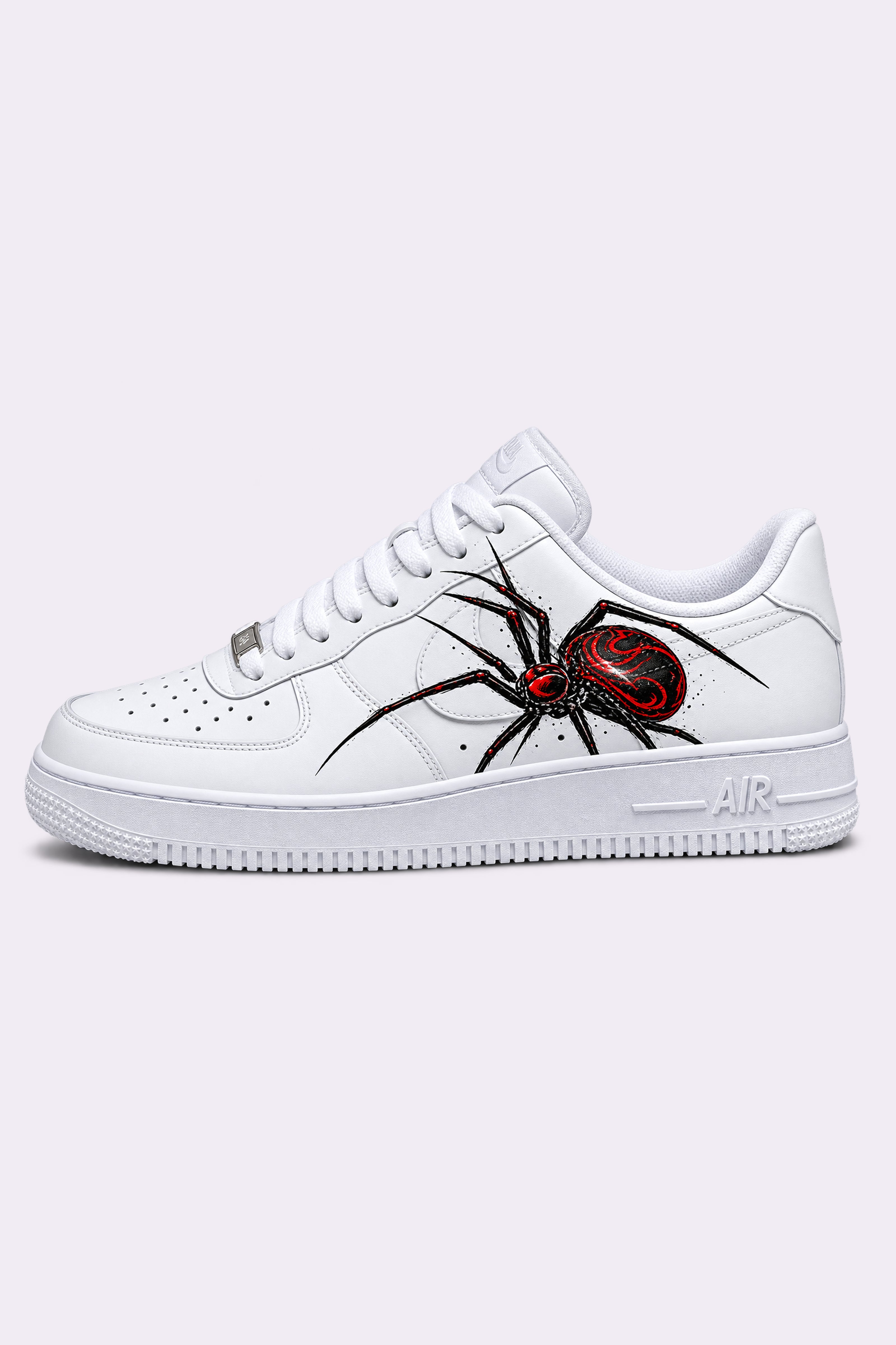 Hand-Painted Widow Spider Graphic AF1 Sneakers