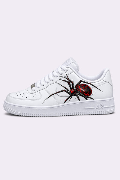 Hand-Painted Widow Spider Graphic AF1 Sneakers