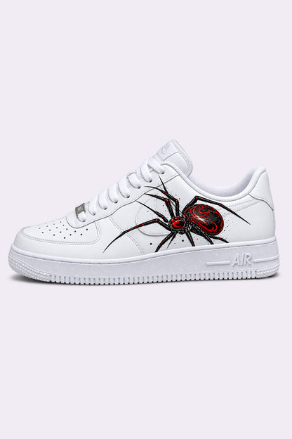 Hand-Painted Widow Spider Graphic AF1 Sneakers