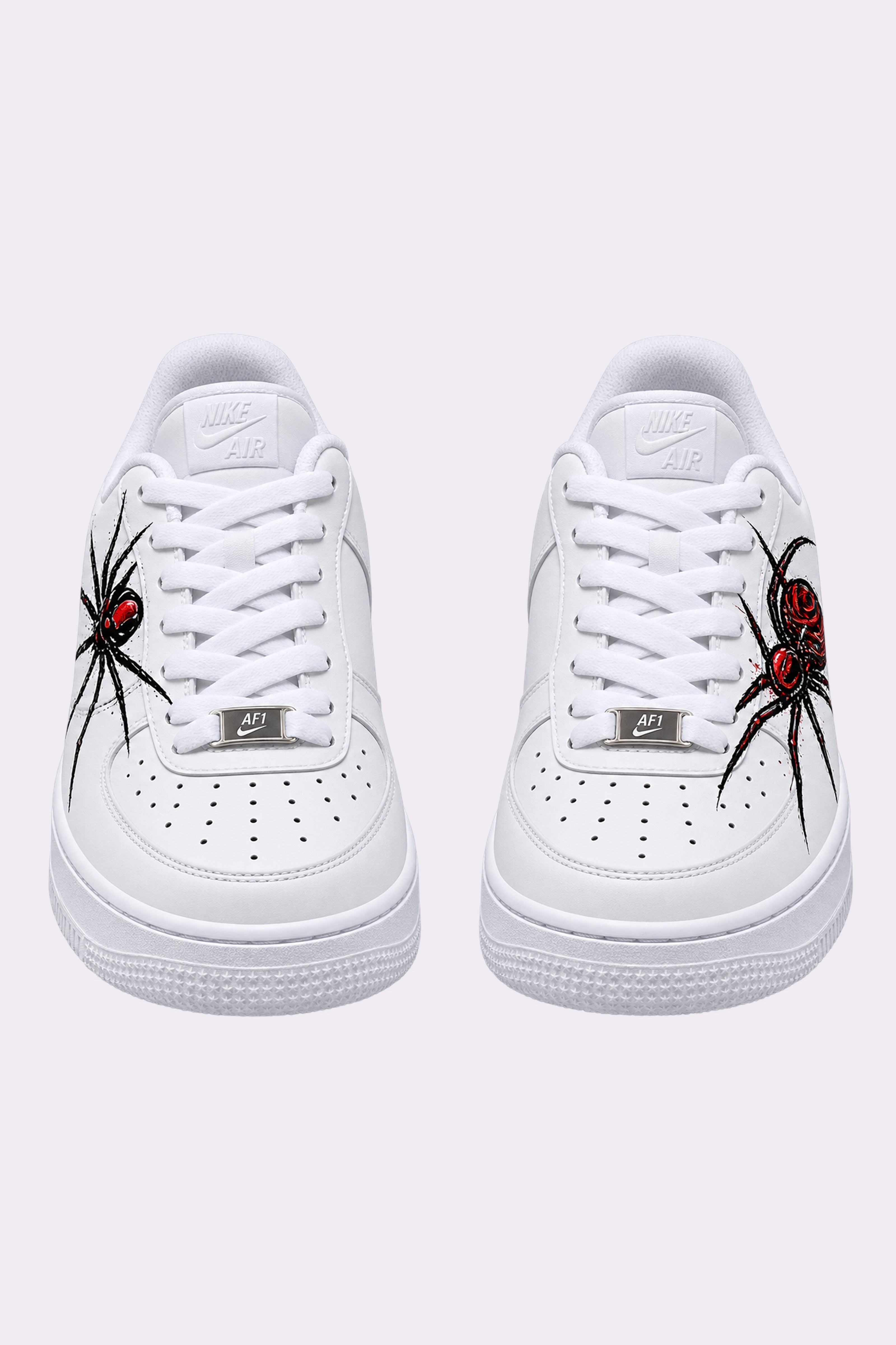 Hand-Painted Widow Spider Graphic AF1 Sneakers