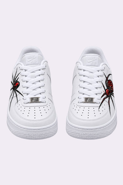 Hand-Painted Widow Spider Graphic AF1 Sneakers