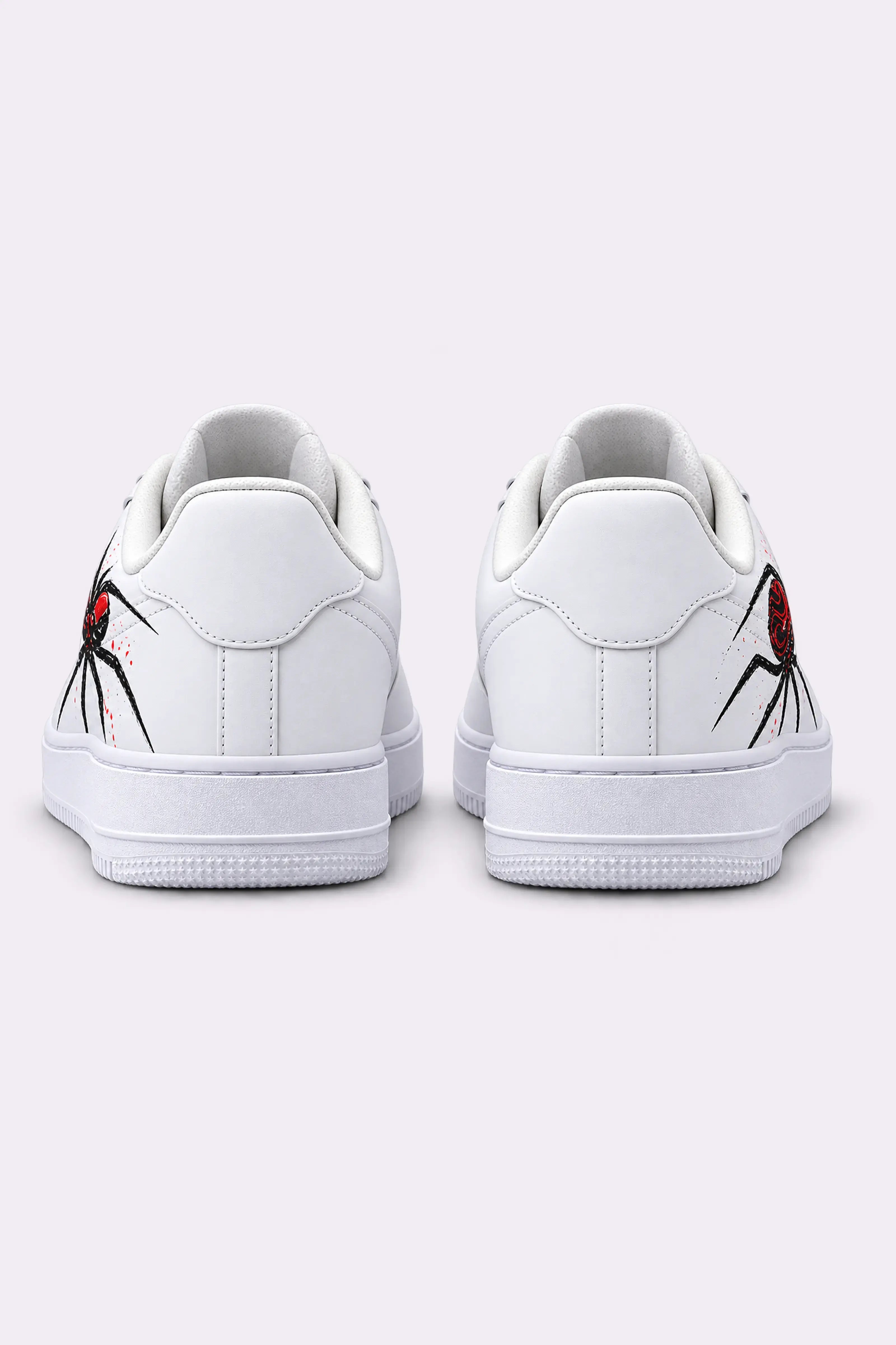 Hand-Painted Widow Spider Graphic AF1 Sneakers