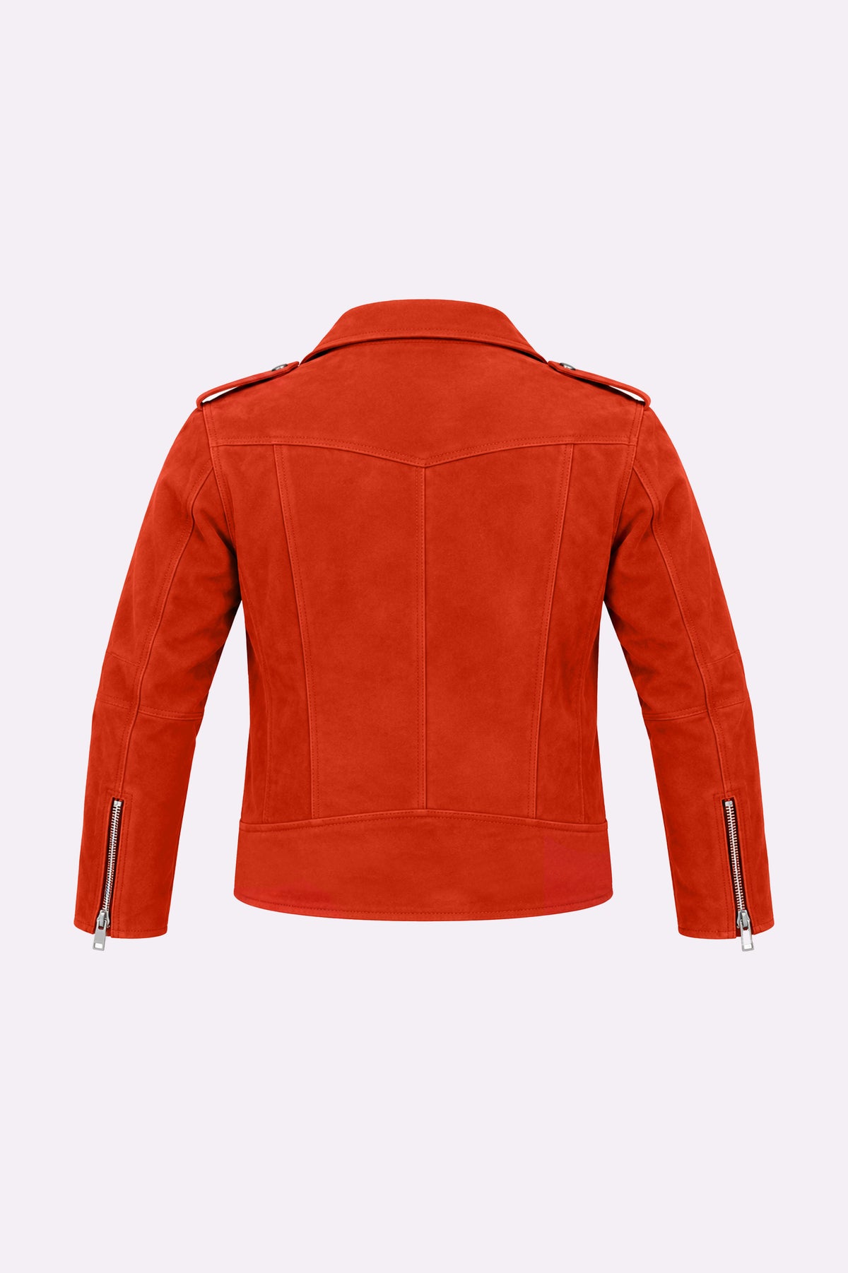 Brando Mahroon Suede Biker Jacket