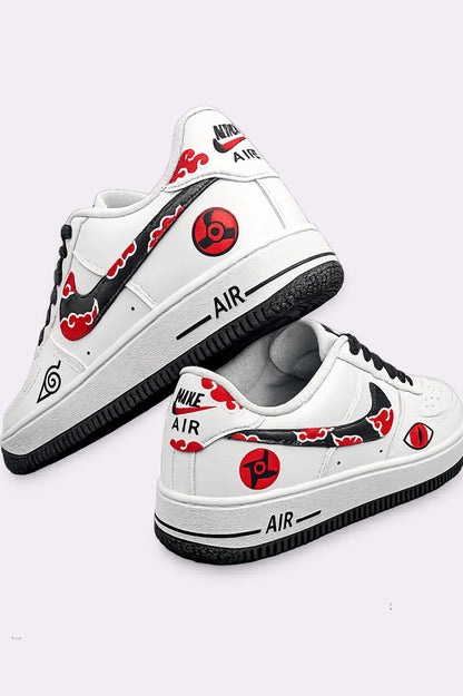 Hand-Painted Akatsuki Air Force 1 Sneakers