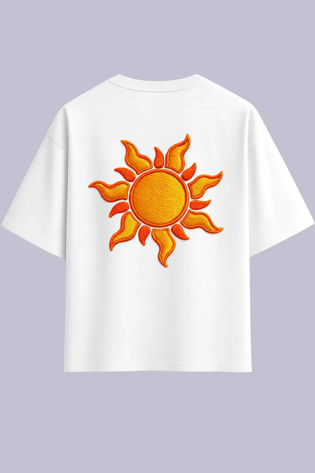LV Style Sun Back Embroidered T-Shirt