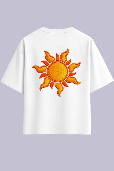 LV Style Sun Back Embroidered T-Shirt