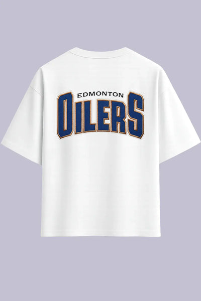 Edmonton Oilers Embroidered Oversized T-Shirt