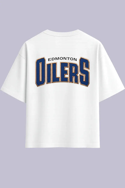 Edmonton Oilers Embroidered Oversized T-Shirt