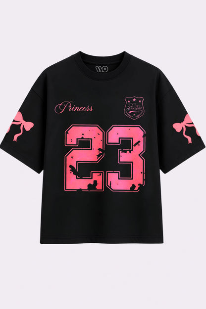 Princess 23 Graphic Black T-Shirt