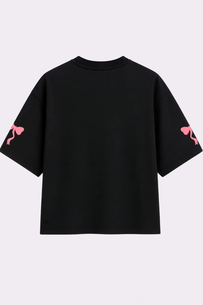 Princess 23 Graphic Black T-Shirt - back view