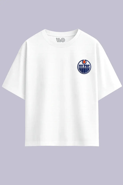 Edmonton Oilers Embroidered Oversized T-Shirt