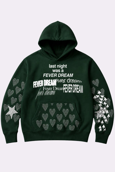 Green Fever Dream Printed Pullover Hoodie