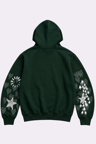 Green Fever Dream Printed Pullover Hoodie