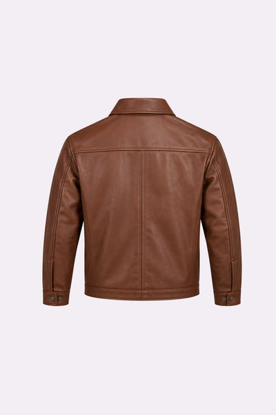 Dark Brown Collar Jacket