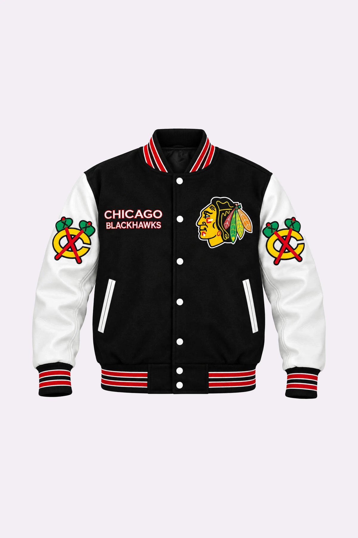 Chicago Blackhawks Varsity Jacket - front view