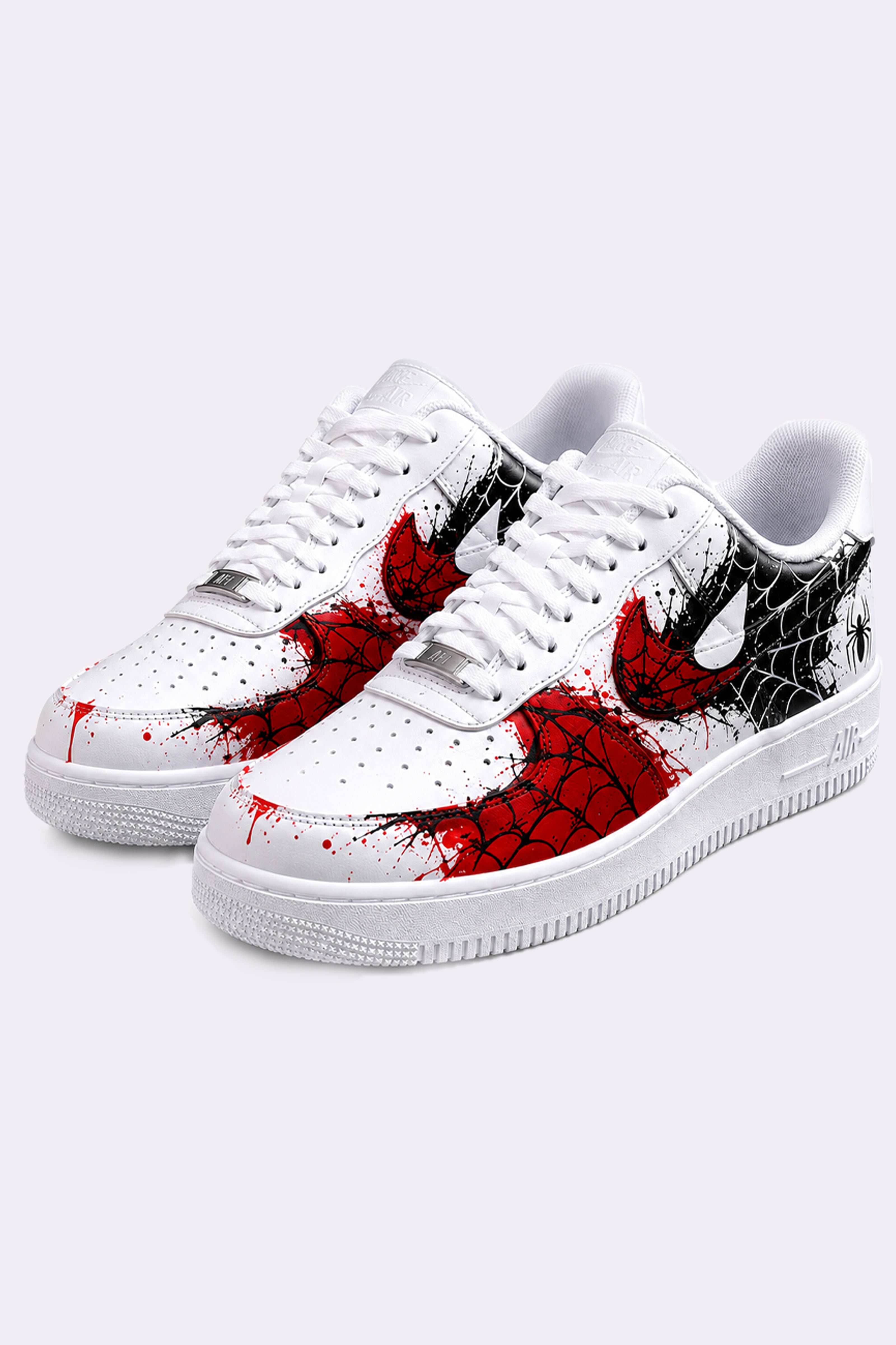 Spiderman Hand-Painted AF1 Sneakers 