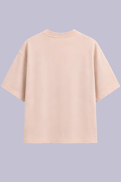 Nike Butterfly Embroidered Beige Oversized T-Shirt