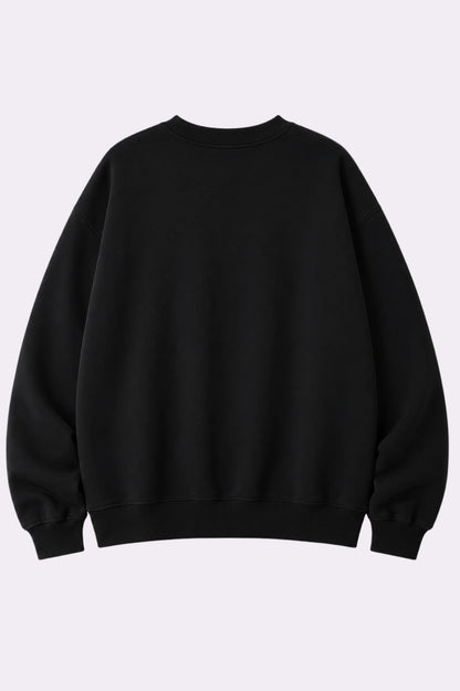 Moth & Butterfly Patch Black Cotton Sweatshirt
