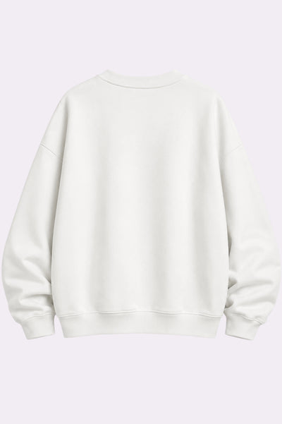 Moth & Butterfly Patch White Cotton Sweatshirt