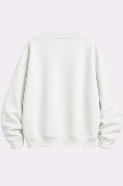 Moth & Butterfly Patch White Cotton Sweatshirt