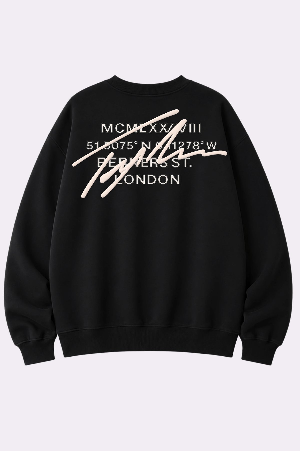 Signature Coordinates Black Graphic Sweatshirt