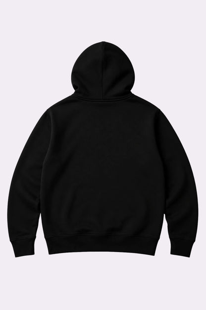 Wearable Black Graphic Pullover Hoodie