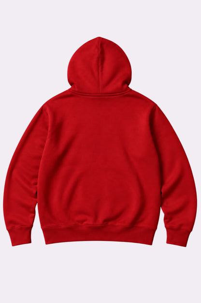 Wearable Red Graphic Pullover Hoodie