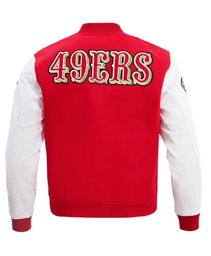 49ers San Francisco Red And White Varsity Jacket